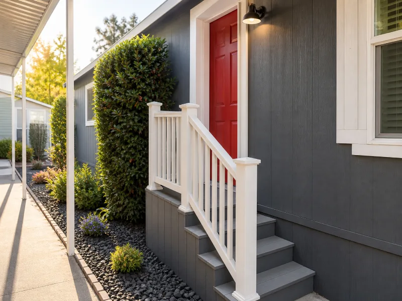 Illustrative manufactured home exterior example 9